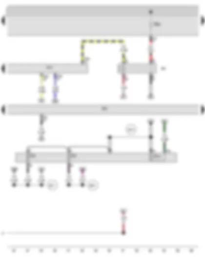 Wiring Diagram  AUDI A3 2011 - Onboard supply control unit - Engine control unit - Terminal 15 voltage supply relay 2