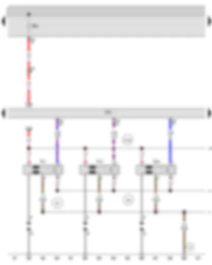 Wiring Diagram  AUDI A3 2013 - Engine control unit - Ignition coil 1 with output stage - Ignition coil 2 with output stage - Ignition coil 3 with output stage