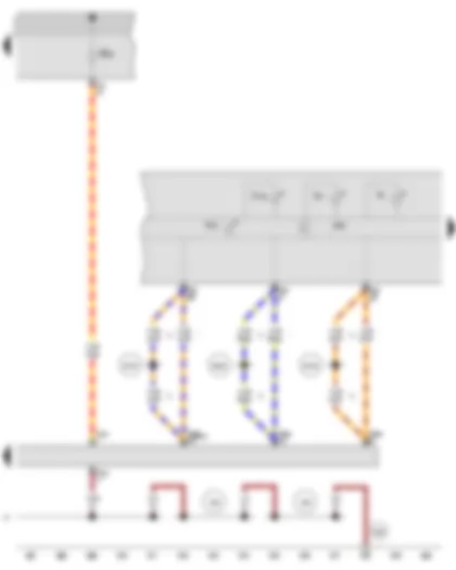 Wiring Diagram  AUDI A3 2013 - Control unit in dash panel insert - Data bus diagnostic interface