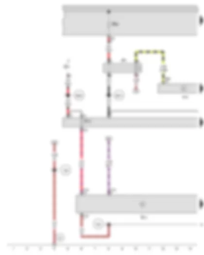 Wiring Diagram  AUDI A3 2012 - Selector lever - Onboard supply control unit - Terminal 15 voltage supply relay 2