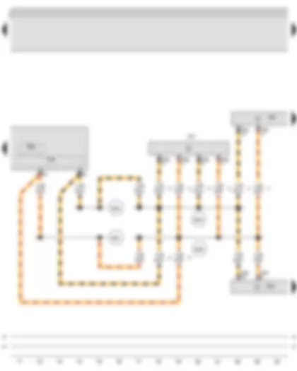 Wiring Diagram  AUDI A3 2011 - Brake pressure sender 1 - ABS control unit - Headlight range control unit - Steering column electronics control unit - Data bus diagnostic interface