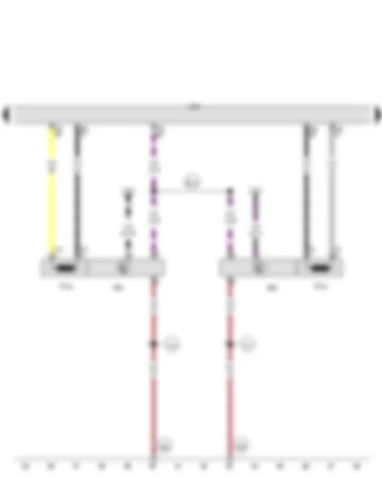 Электросхемa  AUDI A3 2013 - Блок управления подушек безопасности - Блок управления преднатяжителя переднего левого РБ - Блок управления преднатяжителя переднего правого РБ - Пиропатрон 1 преднатяжителя ремня водителя - Пиропатрон 1 преднатяжителя ремня переднего пассажира