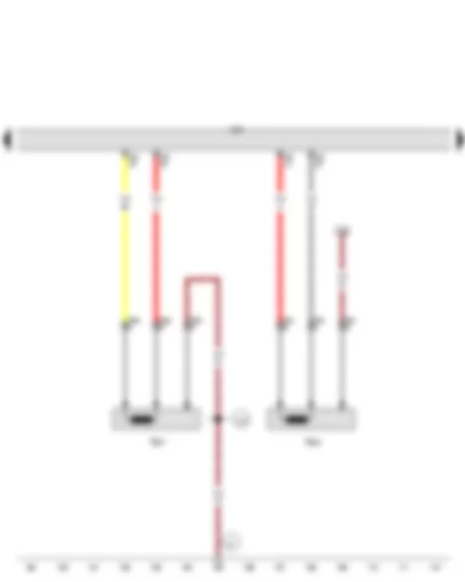 Электросхемa  AUDI A3 2013 - Блок управления подушек безопасности - Пиропатрон задней боковой подушки безопасности со стороны водителя - Пиропатрон задней боковой подушки безопасности со стороны переднего пассажира