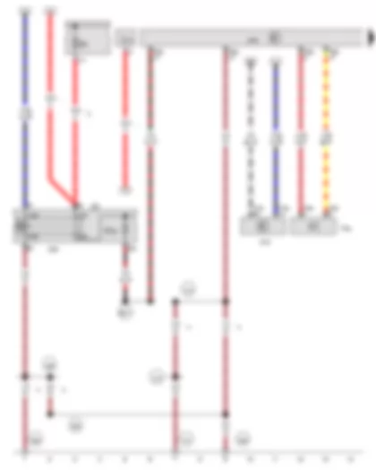 Wiring Diagram  AUDI A3 2015 - Front parking aid warning buzzer - Terminal 15 voltage supply relay - Parking aid control unit - Onboard supply control unit - Fuse holder C