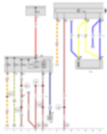 Wiring Diagram  AUDI A3 2015 - Air conditioning system control unit - Terminal 15 voltage supply relay - Fuse 1 in fuse holder A - Fuse holder C - Air recirculation flap control motor