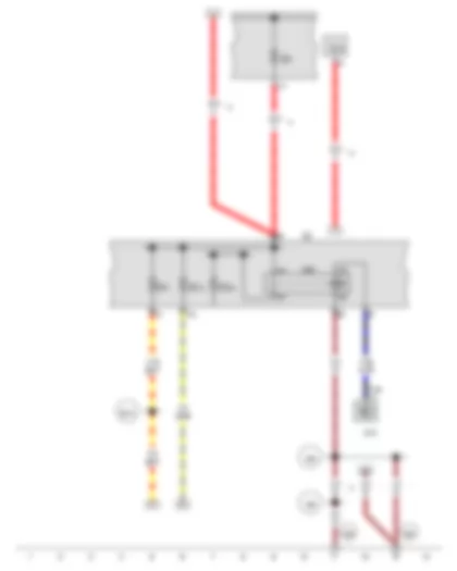Wiring Diagram  AUDI A3 2015 - Terminal 15 voltage supply relay - Fuse 1 in fuse holder A - Fuse holder C