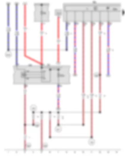 Wiring Diagram  AUDI A3 2015 - Terminal 15 voltage supply relay - Fuse 1 in fuse holder A - Fuse holder C - Automatic anti-dazzle interior mirror