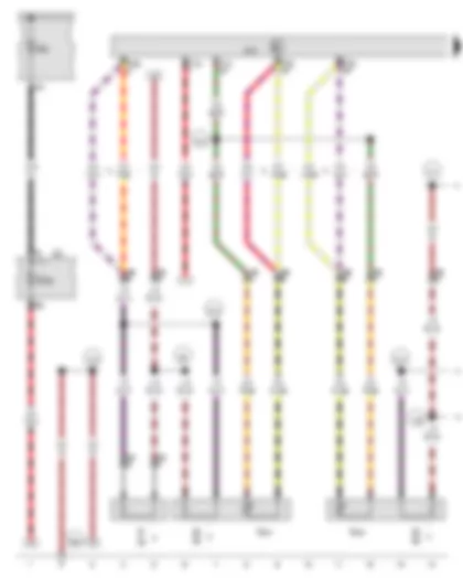 Wiring Diagram  AUDI A3 2015 - Front left seat temperature sender - Onboard supply control unit - Fuse holder C - Heated seat cushion for driver seat - Heated backrest for driver seat - Heated seat cushion for front passenger seat