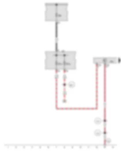 Wiring Diagram  AUDI A3 2015 - Control unit for electronic steering column lock - Fuse 4 in fuse holder A - Fuse holder C