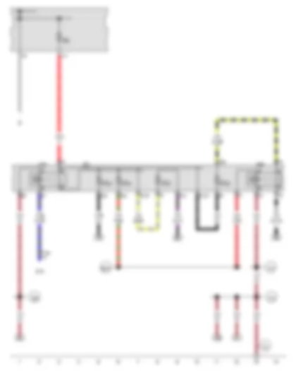 Wiring Diagram  AUDI A3 2013 - Terminal 15 voltage supply relay - Seat belt tensioner relay - Fuse holder C