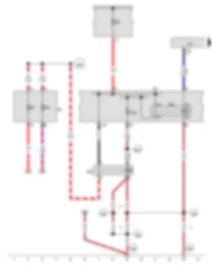 Wiring Diagram  AUDI A3 2015 - Terminal 15 voltage supply relay - Relay for neck heating - Fuse holder C - Fuse holder H