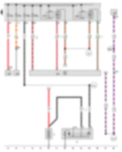 Электросхемa  AUDI A3 2015 - АКБ - Стартер - Блок управления двигателя - Реле стартера 1 - Реле стартера 2 - Предохранитель 3 в блоке предохранителей A - Предохранитель 5 в блоке предохранителей A