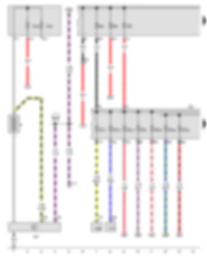 Wiring Diagram  AUDI A3 2015 - Battery - Battery monitor control unit - Fuse 1 in fuse holder A - Fuse 2 in fuse holder A - Fuse 4 in fuse holder A - Fuse holder C
