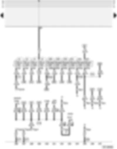 Wiring Diagram  AUDI A3 1998 - Fuse box - diagnostic connector - provision for radio