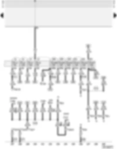 Wiring Diagram  AUDI A3 1999 - Fuse box - diagnostic connector - provision for radio