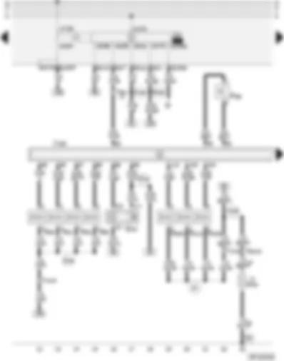 Wiring Diagram  AUDI A3 2001 - Motronic control unit - fuel pump relay - injectors - Hall sender - intake manifold change-over valve - inlet camshaft timing adjustment valve