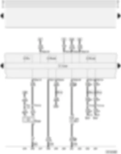 Wiring Diagram  AUDI A3 2000 - Dash panel insert - combi-processor in dash panel insert - oil level/oil temperature sender - warning lamps