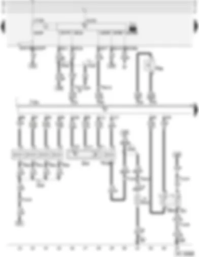 Wiring Diagram  AUDI A3 2001 - Hall sender - injectors - intake manifold change-over valve - fuel pump relay - coolant temperature senders