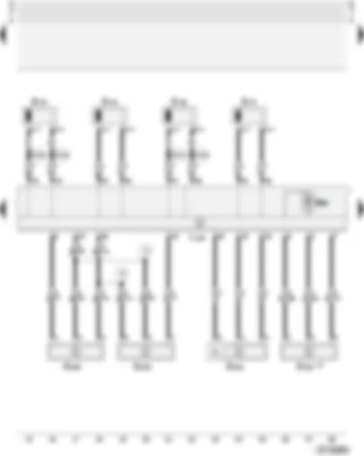 Wiring Diagram  AUDI A3 2001 - Speed sensors - lateral acceleration sender - brake pressure sender -1- - yaw rate sender - longitudinal acceleration sender - ABS hydraulic pump