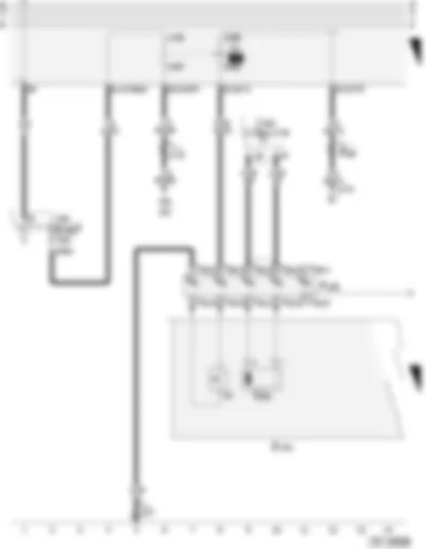 Wiring Diagram  AUDI A3 2004 - Fuse box - operating unit in steering wheel - airbag coil connector/return spring with slip ring - horn plate - dual tone horn relay - airbag igniter - driver