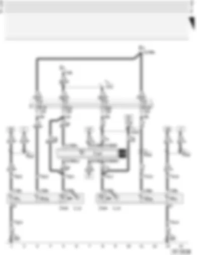 Wiring Diagram  AUDI A3 2004 - Headlights with gas discharge lamps - fuse box - bulb monitoring device