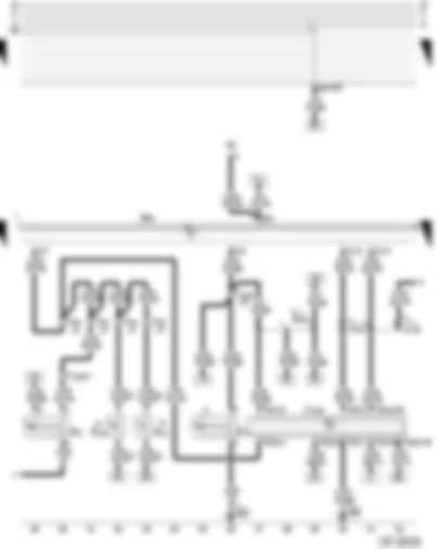 Wiring Diagram  AUDI A3 2001 - Central locking system with interior lights switch-off delay and anti-theft alarm system with interior monitoring