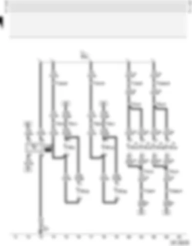 Wiring Diagram  AUDI A3 2001 - Central locking system with interior lights switch-off delay and anti-theft alarm system with interior monitoring