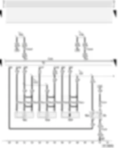 Wiring Diagram  AUDI A3 2001 - Motronic control unit - knock sensors - engine speed sender - coolant temperature senders