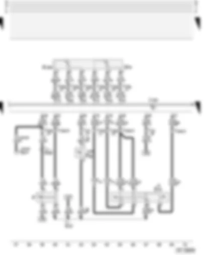 Wiring Diagram  AUDI A3 2001 - Motronic control unit - accelerator pedal position senders - brake light switch - clutch pedal switch - cruise control system switch