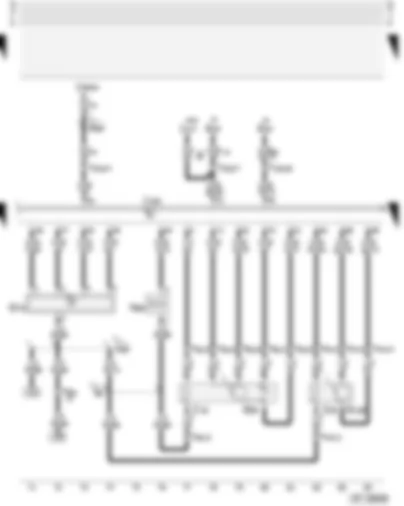 Wiring Diagram  AUDI A3 2001 - Motronic control unit - air mass meter - activated charcoal filter system solenoid valve 1 - lambda probes