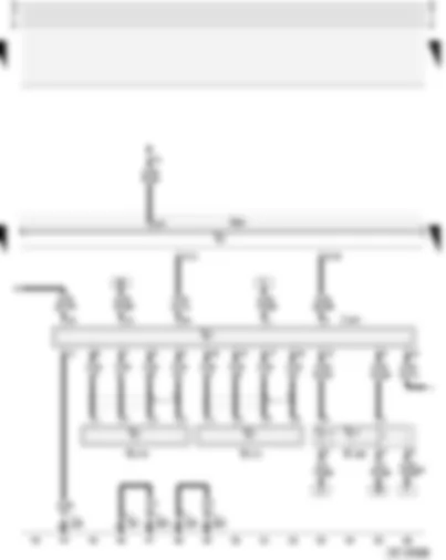 Wiring Diagram  AUDI A3 2001 - Central locking system with interior lights switch-off delay and anti-theft alarm system with interior monitoring