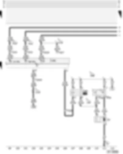 Wiring Diagram  AUDI A3 2001 - Radiator fan thermo-switches - diesel direct injection system control unit - radiator fan run-on relay - radiator fan