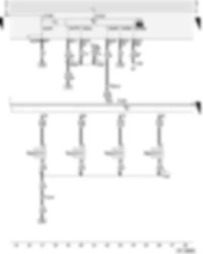 Wiring Diagram  AUDI A3 2005 - Motronic control unit - injectors - fuel pump relay