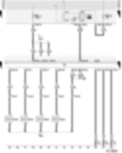 Wiring Diagram  AUDI A3 2004 - Terminal 30 voltage supply relay - unit injector valves