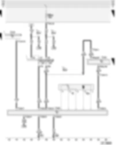 Wiring Diagram  AUDI A3 2004 - Fuel system pressurisation pump - Motronic control unit - onboard supply control unit - fuel pump control unit
