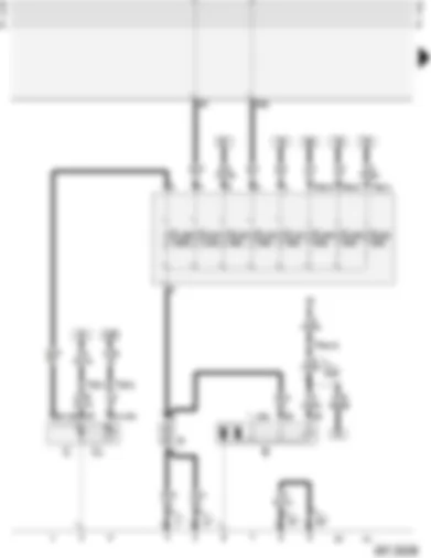 Wiring Diagram  AUDI A3 2004 - Simos control unit - fuel pump relay - injectors - Hall sender - intake manifold change-over valve - coolant temperature senders
