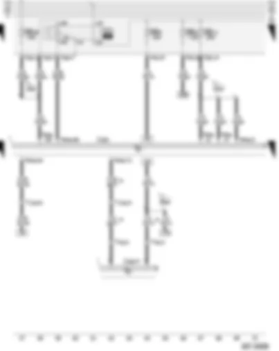 Wiring Diagram  AUDI A3 2004 - Motronic control unit - Motronic current supply relay - radiator fan control unit