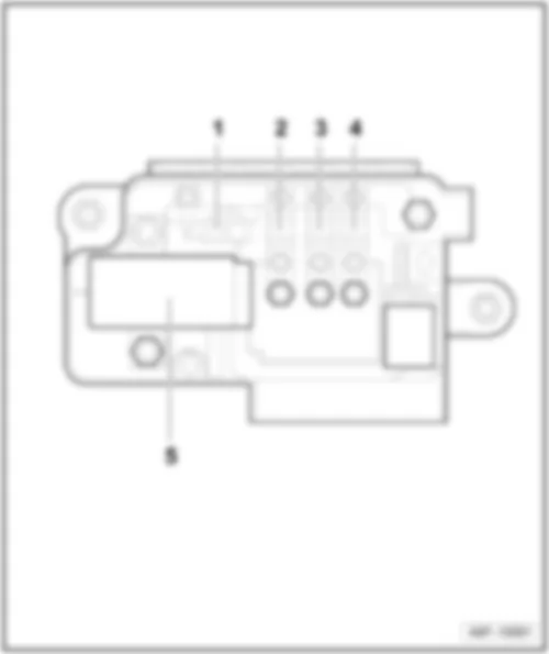 AUDI A3 2011 Main fuse box: Location,  fuse holder D SD  at rear right in luggage compartment