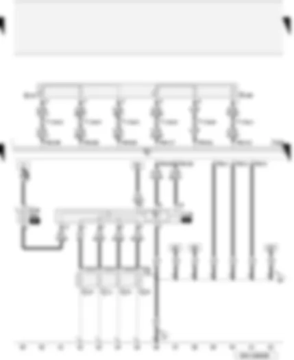 Wiring Diagram  AUDI A4 CABRIOLET 2006 - Accelerator position sender - automatic glow period control unit