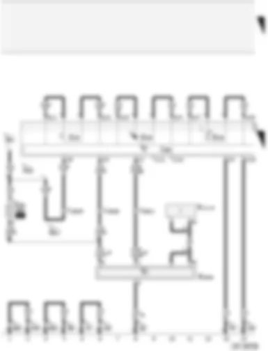 Wiring Diagram  AUDI A4 CABRIOLET 2003 - Temperature sensor - flame monitor - additional heater control unit - auxiliary heating radio wave receiver - heater overheating fuse (8 Amp.) - auxiliary heater fuse