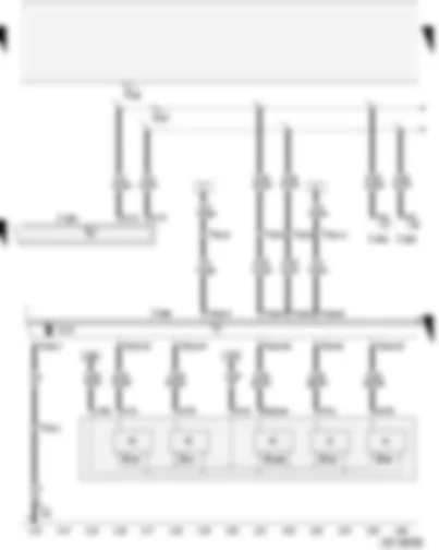 Wiring Diagram  AUDI A4 CABRIOLET 2003 - Convenience system central control unit - door control unit - driver