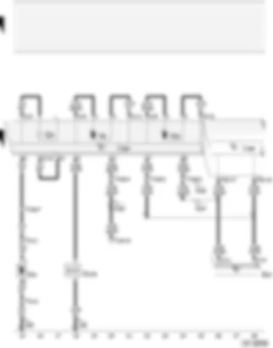 Wiring Diagram  AUDI A4 CABRIOLET 2004 - Air conditioning system/Climatronic operating and display unit - additional heater control unit - coolant shut-off valve - glow plug - combustion air blower - metering pump - circulation pump