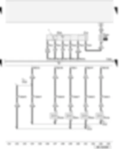 Wiring Diagram  AUDI A4 2007 - Lambda probe - unit injectors valve - No. 1 up to 4 cyl.