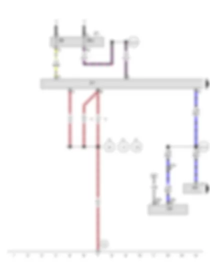 Wiring Diagram  AUDI A4 2012 - Automatic gearbox control unit - Convenience system central control unit - Engine control unit
