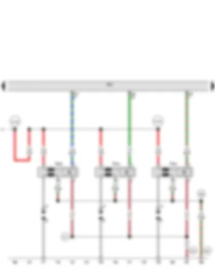 Wiring Diagram  AUDI A4 2012 - Engine control unit - Ignition coil 4 with output stage - Ignition coil 5 with output stage - Ignition coil 6 with output stage