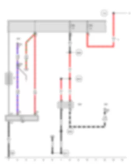 Wiring Diagram  AUDI A4 2008 - Terminal 15 voltage supply relay - Battery monitor control unit