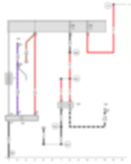 Wiring Diagram  AUDI A4 2009 - Battery - Terminal 15 voltage supply relay - Battery monitor control unit