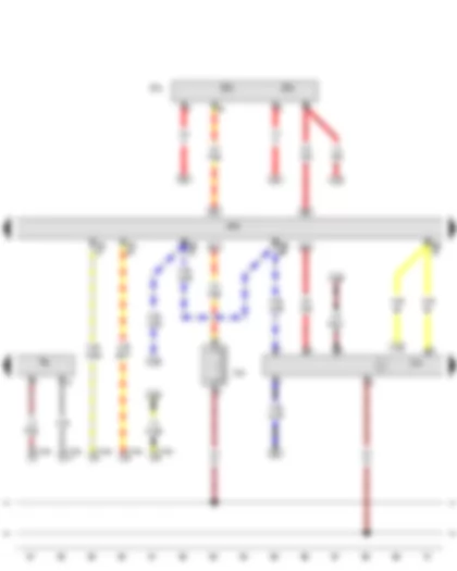 Wiring Diagram  AUDI A4 2008 - Accident data memory - Two-way radio - 12 V socket 4