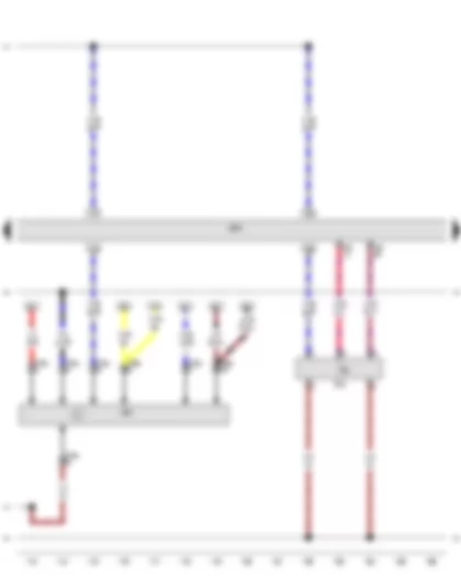 Wiring Diagram  AUDI A4 2008 - Two-way radio button - Tachograph control unit