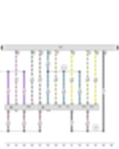Wiring Diagram  AUDI A4 2012 - Hall sender - Hall sender 2 - Intake manifold temperature sender 2